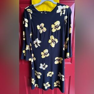 Tommy Hilfiger Black Dress with Yellow Floral Design - Women’s - Size 2